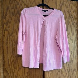 Light Weight Quarter Sleeve Pink Cardigan